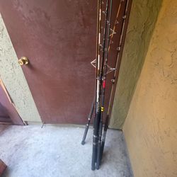 Large Lot of Gorgeous and Vintage Fishing Poles Sabre Fenwick and Daiwa Brands 8.75-9.75 Condition