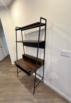 Modern Ladder Desk w/ Shelving | Space-Saving Home Office