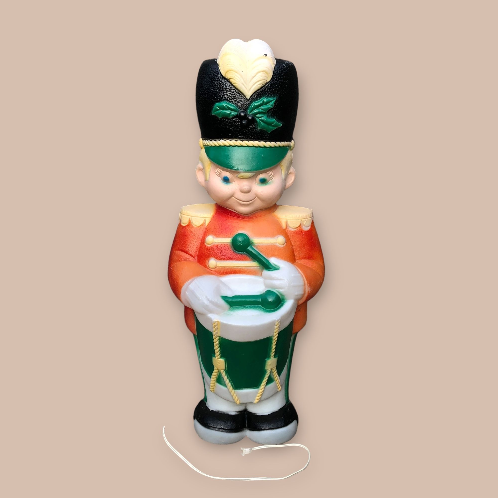 Vintage Drummer Boy Soldier Christmas Blow Mold 36” Illuminated Holiday Innovati