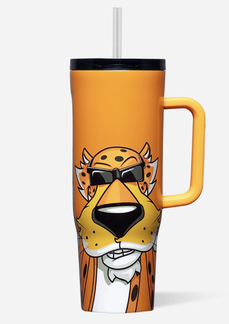 *NWT* Chester Cheetah Cheetos Corkcicle Insulated 40oz TUMBLER w/Handle & Straw