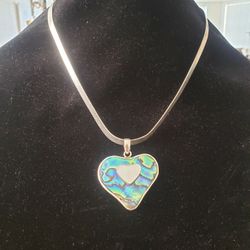 Chain And Pendent  Mother Of Pearl and Onix