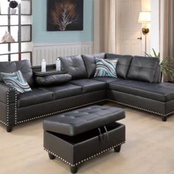 Leather Sectional Like New