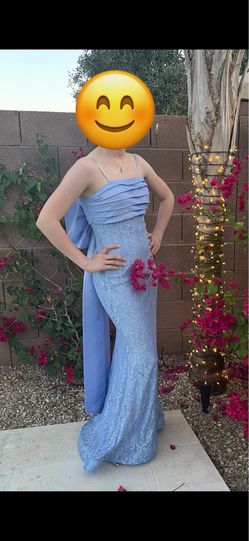 Prom/ formal dress 👗 periwinkle (blue) and silver