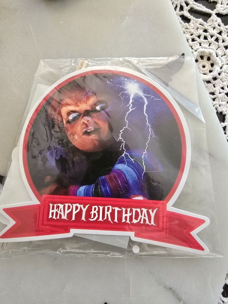 Chucky Cake Topper And Cupcake Toppers Horror Birthday