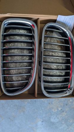 BMW Front Kidney Grille Pair Chrome