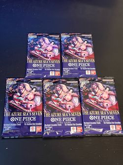 The Azure Sea's Seven Sleeved 5 Booster Packs - The Azure Sea's Seven (OP14)