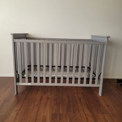 Grey Baby Crib (Mattress NOT Includeded!)