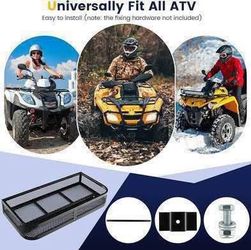 New Heavy Duty ATV Front Basket Universal UTV Rear Rack Carrier Cargo Carrier Storage Basket