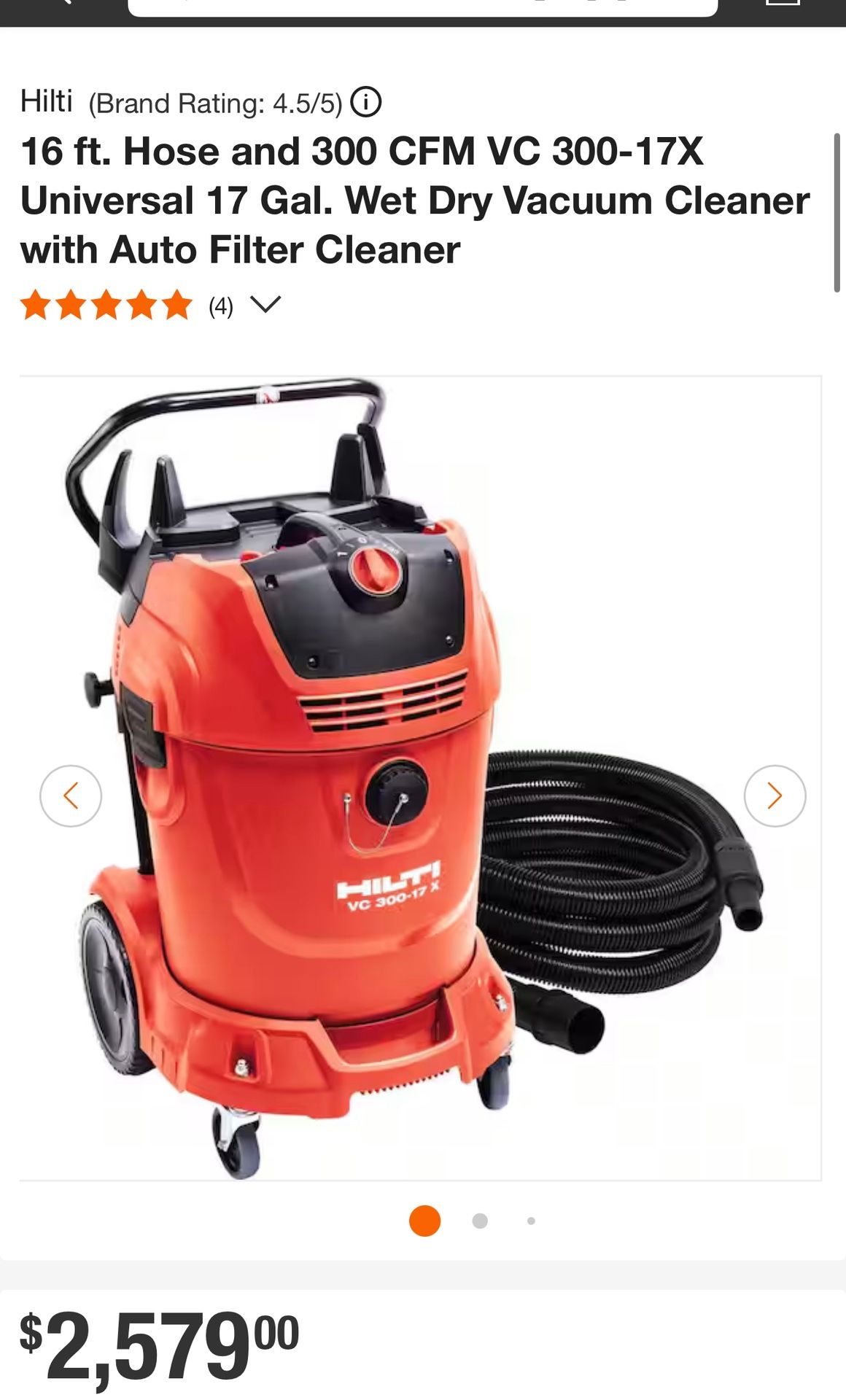 Commerical wet/dry Vaccum Cleaner