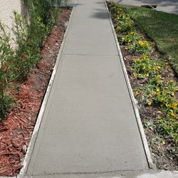 Large Concrete patio and Stucco