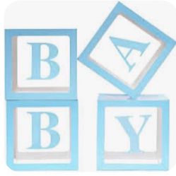 💕CUTE BABY BOY GIFT BALLOON BOXES WITH LETTERING💕