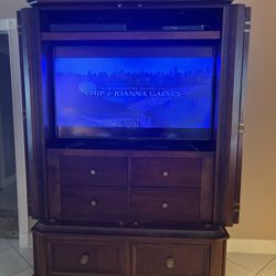 TV Armoire Solid Wood