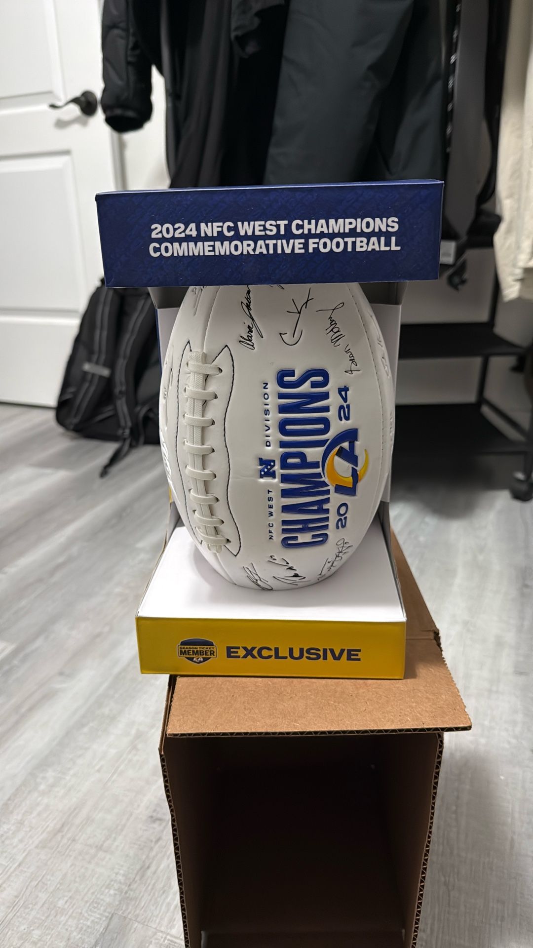 LA Rams 2024 NFC West Championship Commemorative Football