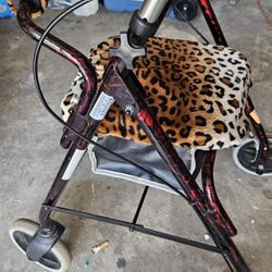 Walker W/ Hand Brakes And Seat