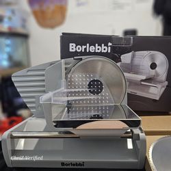 Borlebbi Electric Meat Slicer w/ 2 Blades