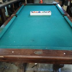 Pool Table With Balls