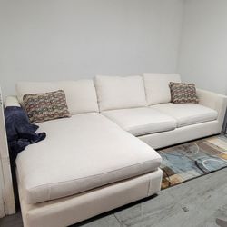 Free Local Delivery! High Fashion Bright white sectional cloud couch