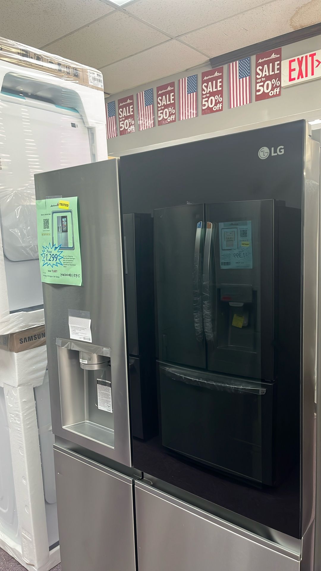 Refrigerator Stainless Steel 36” New Open Box And 1 Year Warranty