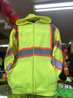 High Visibility Zip Up Hoodie