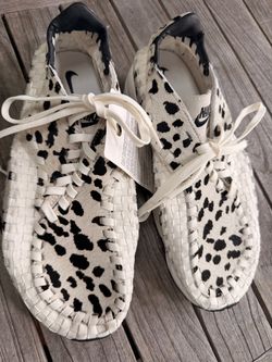 Nike Air Footscape Woven White Cow Print FB1959-102 US Women's 8.5 NWOB