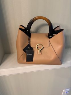 New Claudia  Firenze  tan leather tote bag