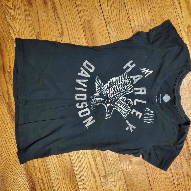 Harley Davidson Golden Eagle Women's T-Shirt | Color: Black | Size: M | RRR Apparel