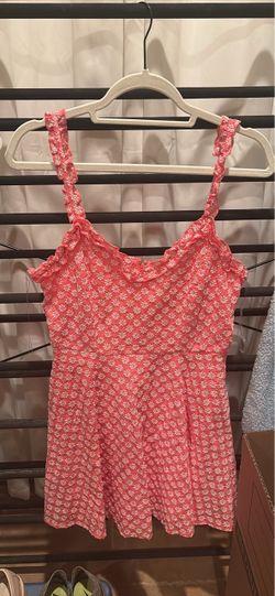 Title: Trixxi Coral Floral Eyelet Mini Dress – M – New
