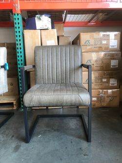 Modern Leather Dining Chairs. Dark Green