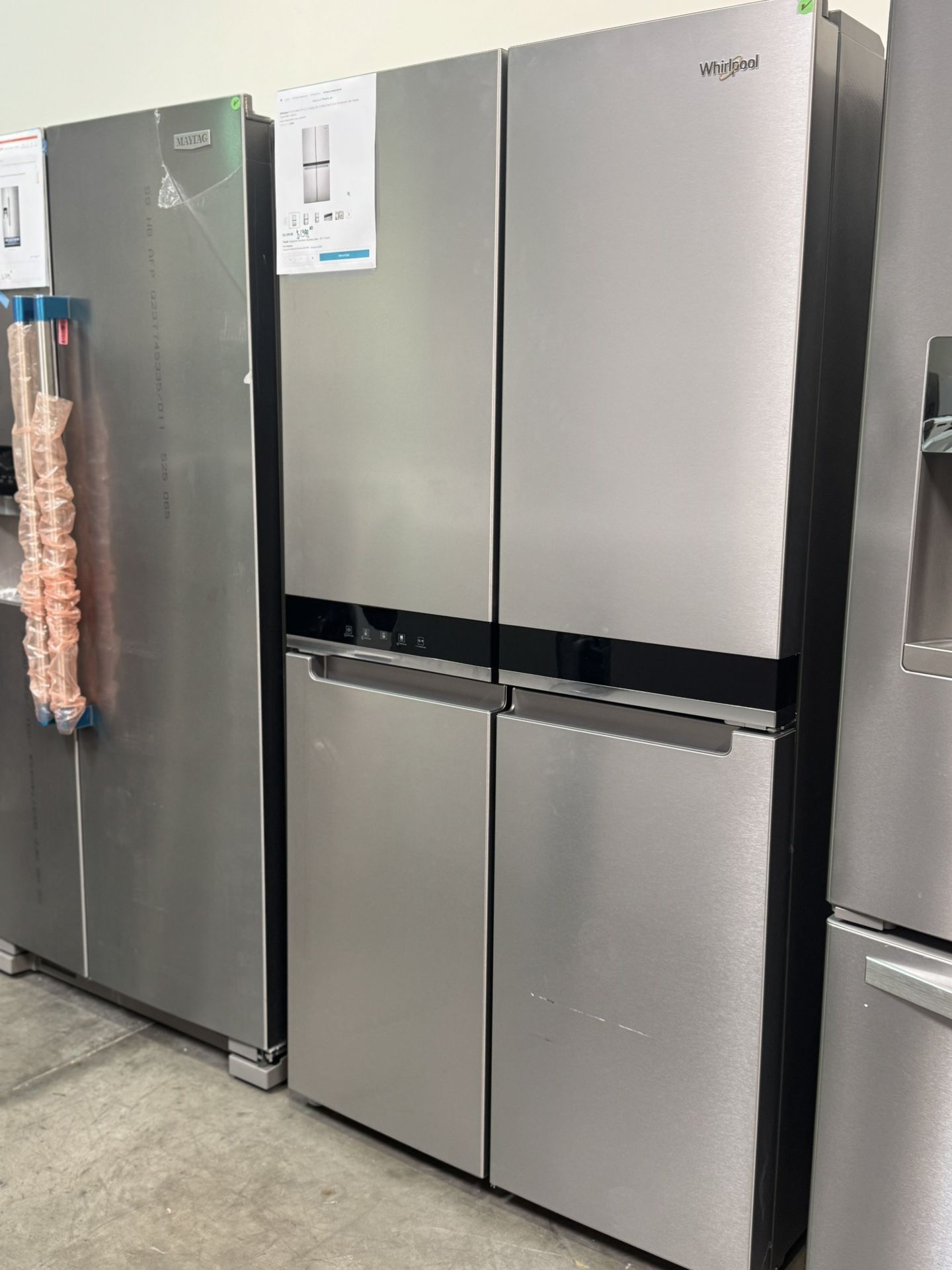 Whirlpool Energy Star Certified French Door Refrigerator In Stainless Steel, 1 Year Manufacturer Warranty