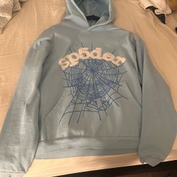 Sp5der Sky blue hoodie 