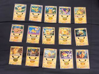 Pikachus from 30th anniversary collection set