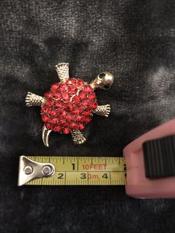 Red & Gold Turtle Pin Jewelry NEW & BEAUTIFUL