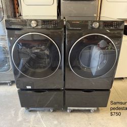 Samsung Washer Dryer Set With Pedestals 