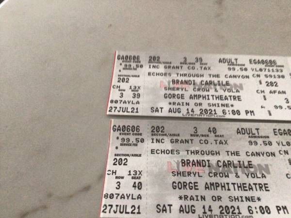 Brandi Carlile / Sheryl Crow Concert Tickets
