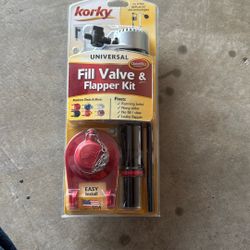 Korky 818MP TOILET BOWL Universal Flapper FILL VALVE & Flapper Kit - BRAND NEW 