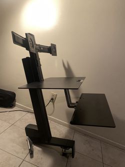 Sit/stand dual monitor stand