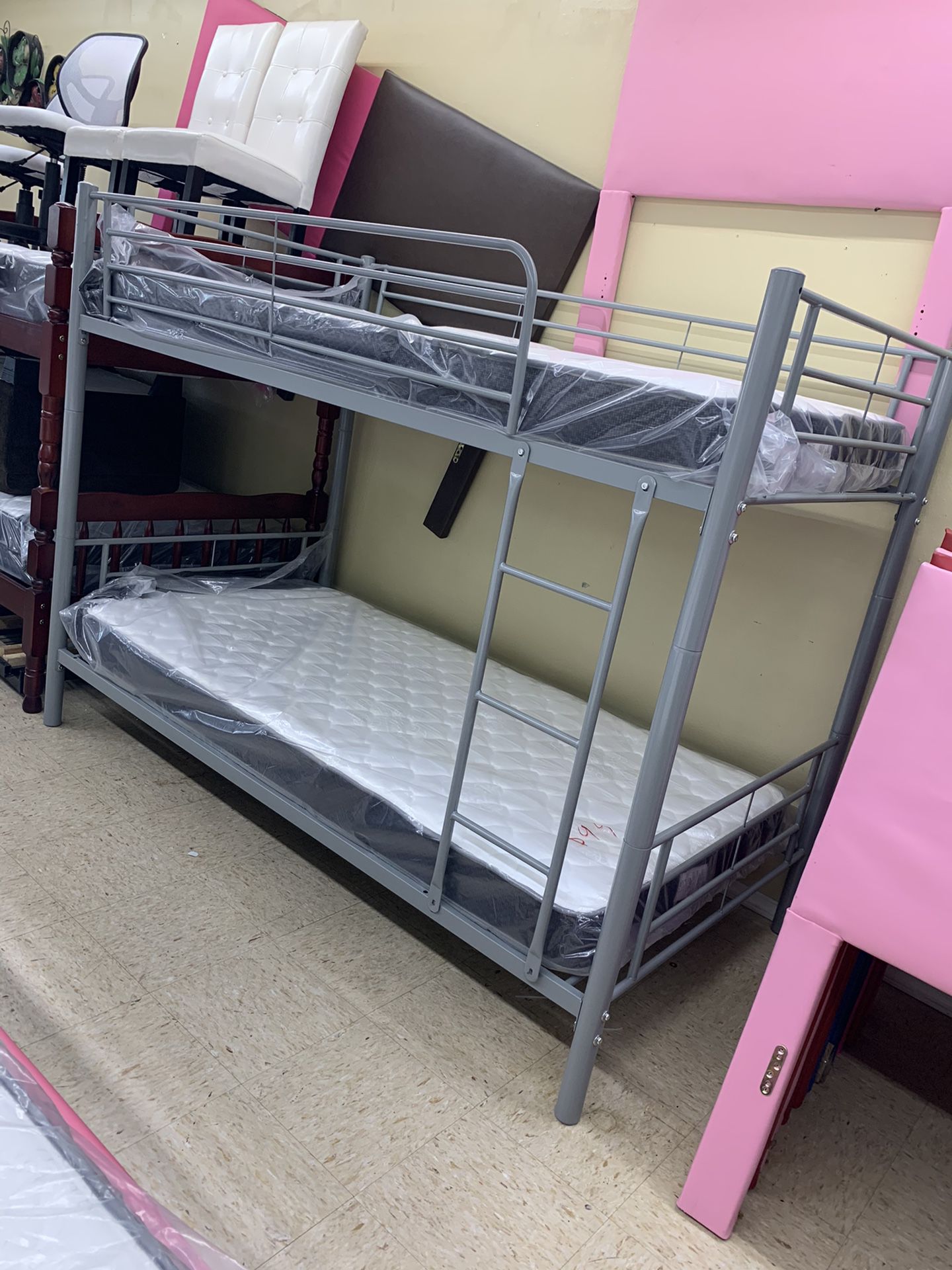 Twin bunk bed with mattress new for $269