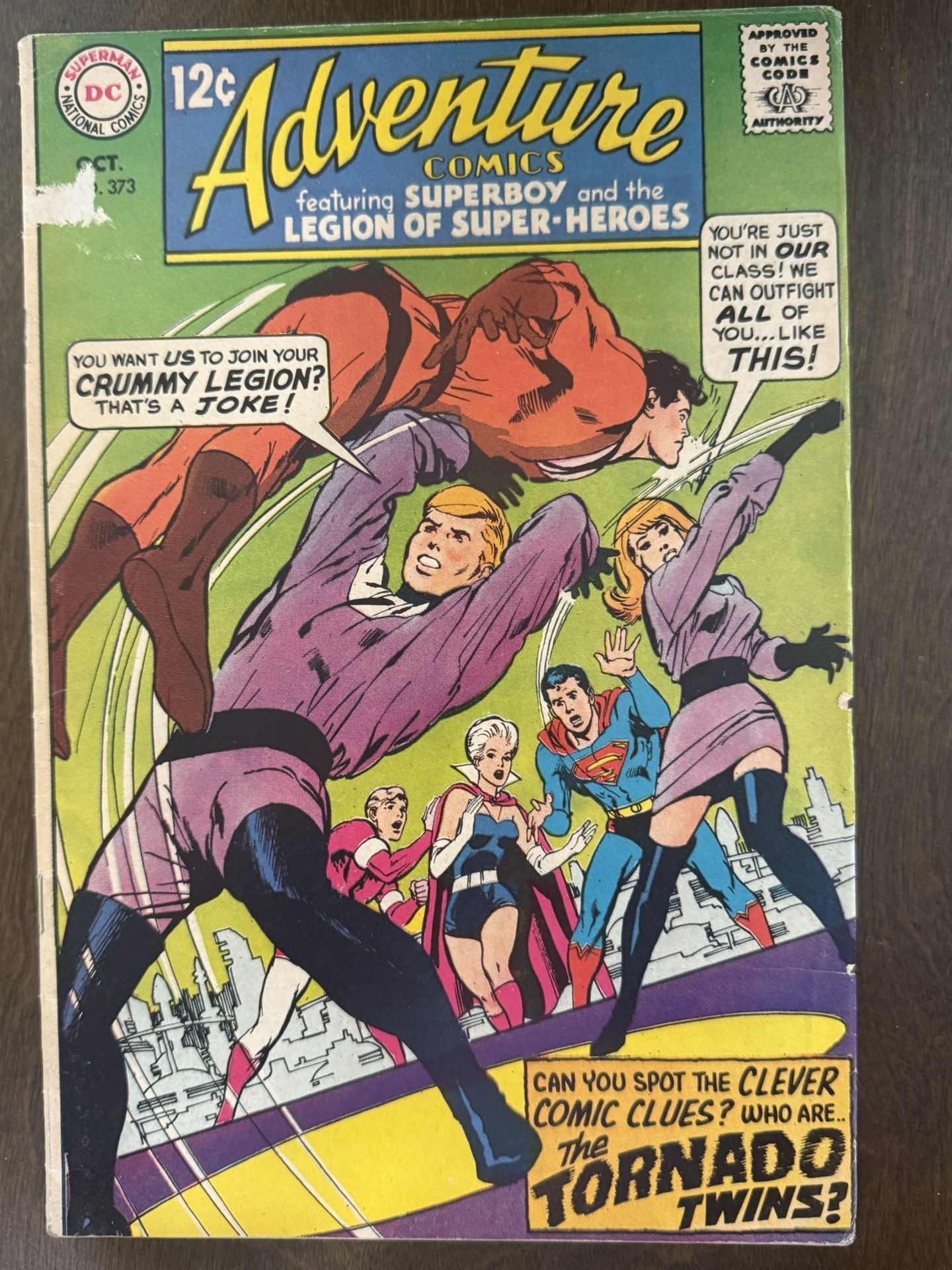 Adventure Comics 373  F/G  - 1st Tornado Twins 