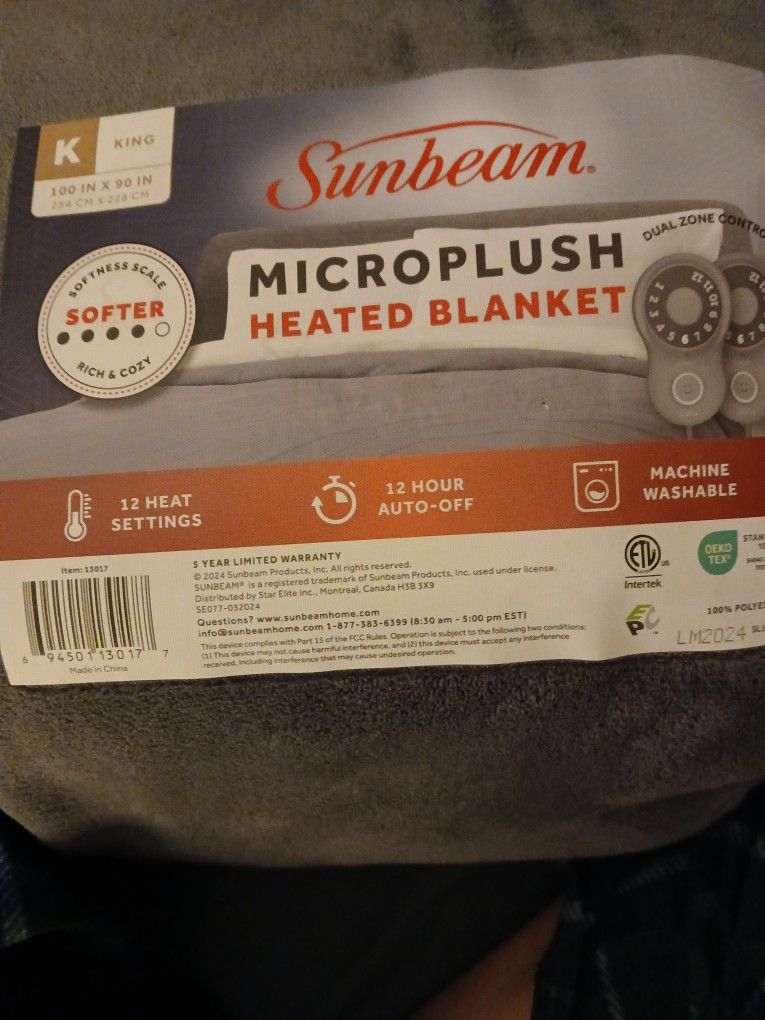 HEATED BLANKET KING SIZE