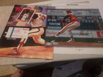 Nolan Ryan signed Photo & Angel Program