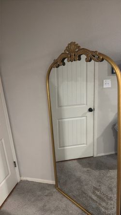 Gold Ornate Full-Length Floor Mirror
