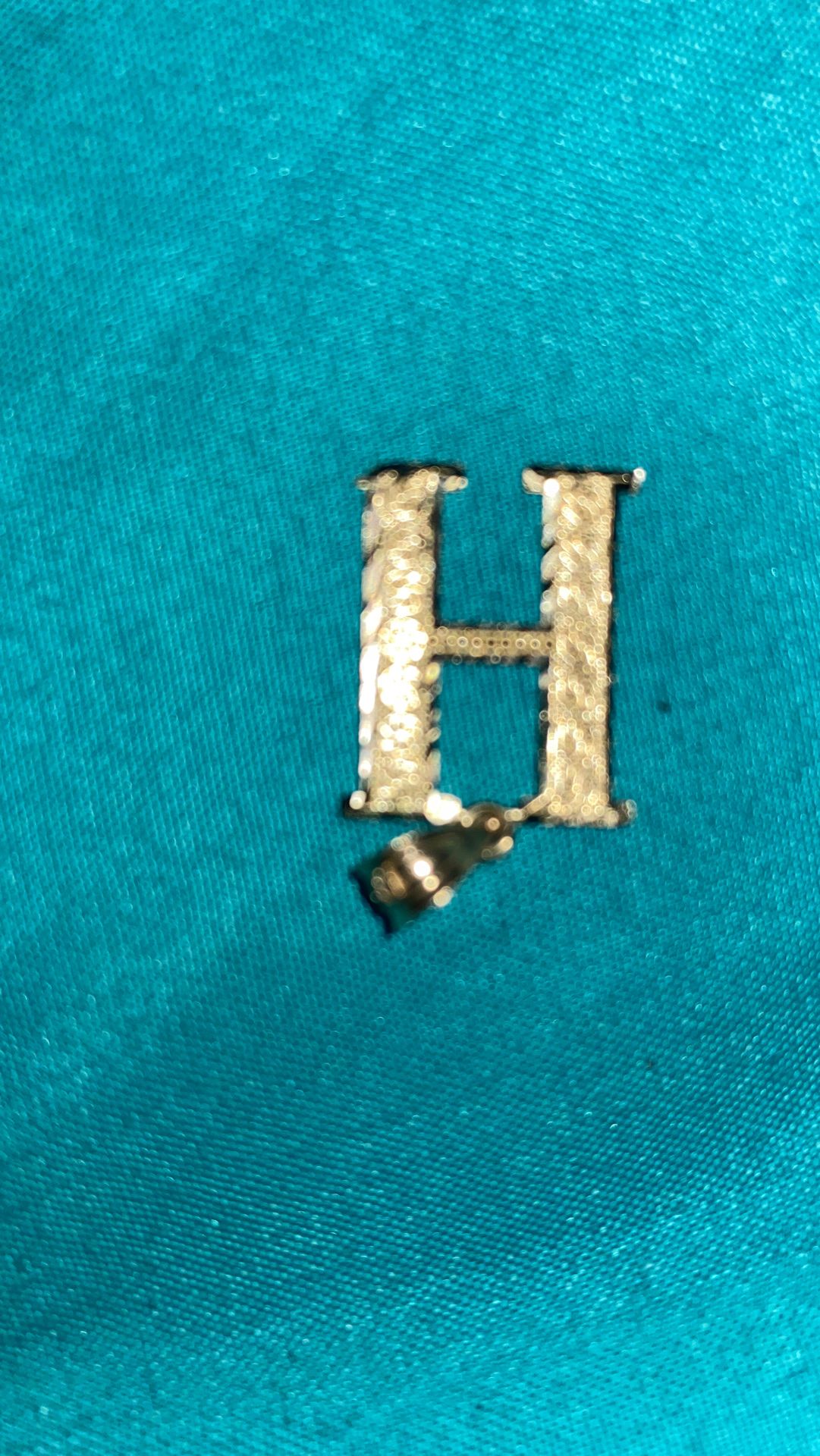 10k Gold H pendant(small)