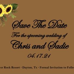 Sunflower Wedding Invites 