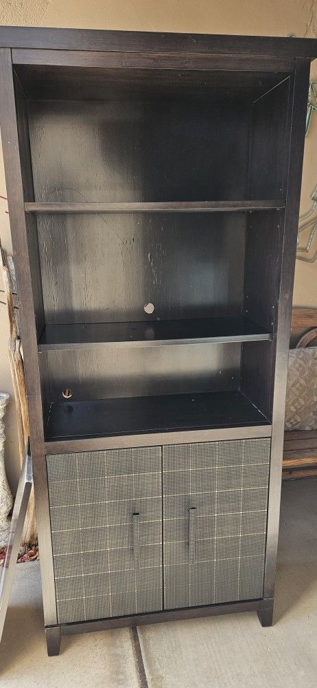 Black Shelf And Cabinet