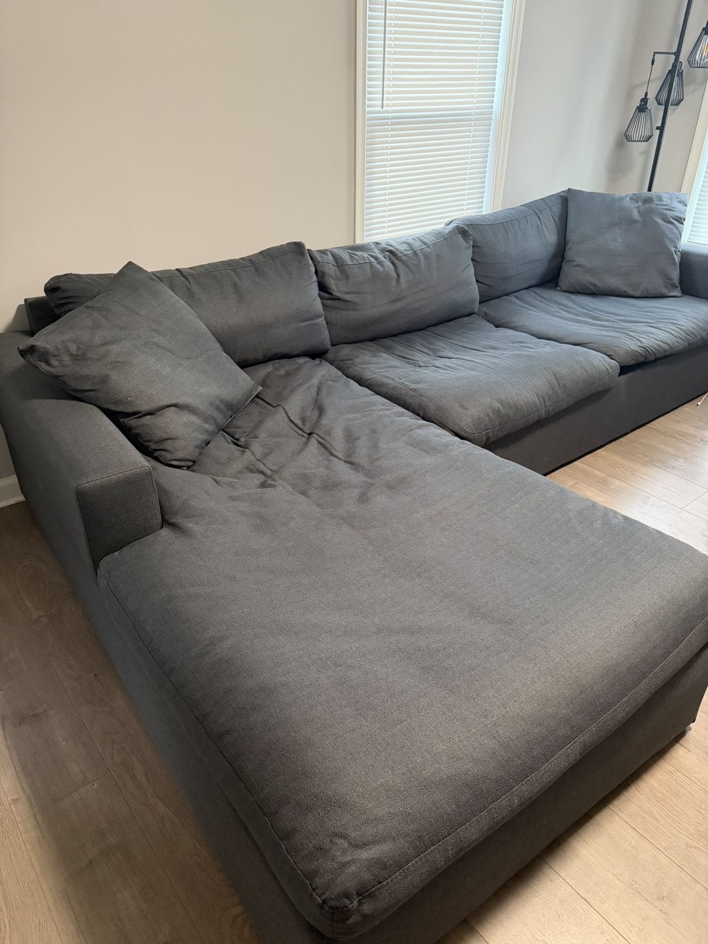 Comfortable Sofa – Clean, Gently Used, Free Pillows!