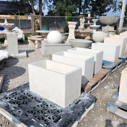 Concrete  Rectangular Planters / Cement Backyard Patio Garden Planter Pots