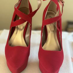 Red Velvet High Heels