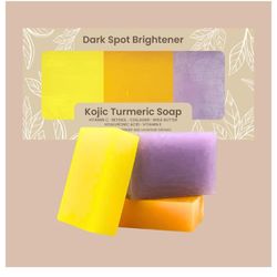 Organic To Green Kojic Turmeric Sop For Dark Spots infused With Hyaluronic Acid Retinol Vitamins E Shea Butter Collagen