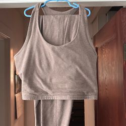 Pact Beige Racer Back Tank & Leggings