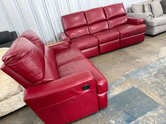 Leather living room